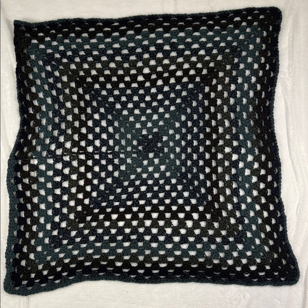 Black and Gray Crochet Blanket